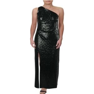 Ralph Lauren Women's Green Sequined Sheath Dress